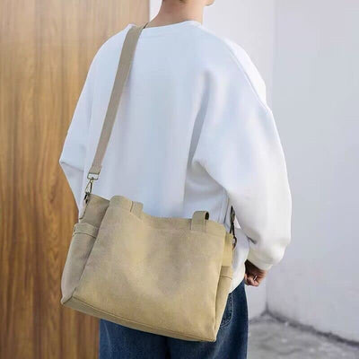 Triple Compartment Tote Travel Shopping Canvas Bags Purses