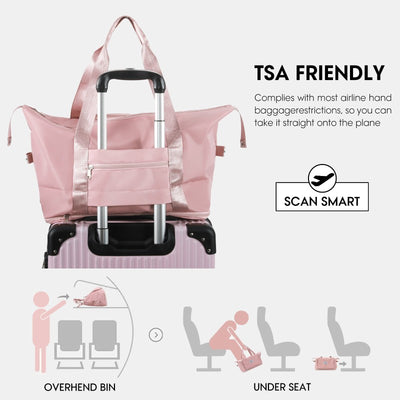 Travel Duffle Bag Extra Large Foldable Tote with Dry Wet Separation Pocket - image 8