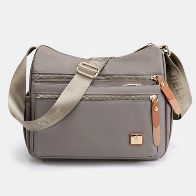 4 Zip Crossbody Nylon Purse for Women Casual Shoulder Bag