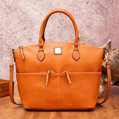 Lychee Pebble Grain Tote For Lady Classic Crossbody Leather Bag
