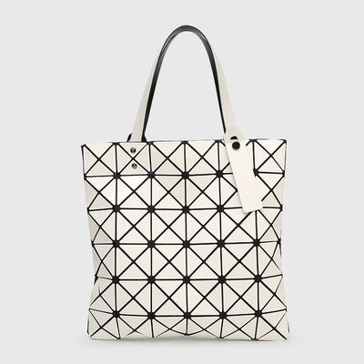 Geometric Diamond Shoulder Bag Minimalist Solid Color Women Handbag - FloralWhite - image 14