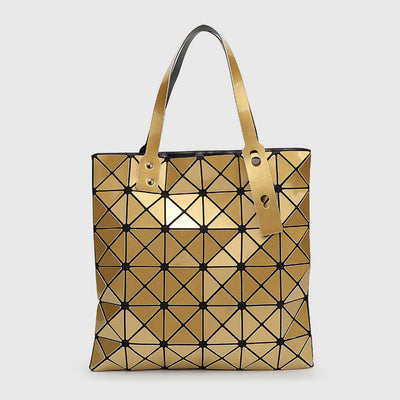 Geometric Diamond Shoulder Bag Minimalist Solid Color Women Handbag - DarkGoldenrod - image 21