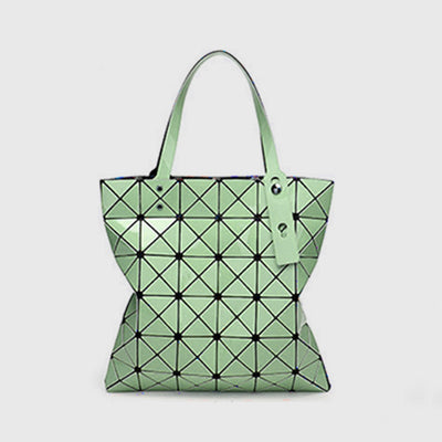 Geometric Diamond Shoulder Bag Minimalist Solid Color Women Handbag - DarkSeaGreen - image 19