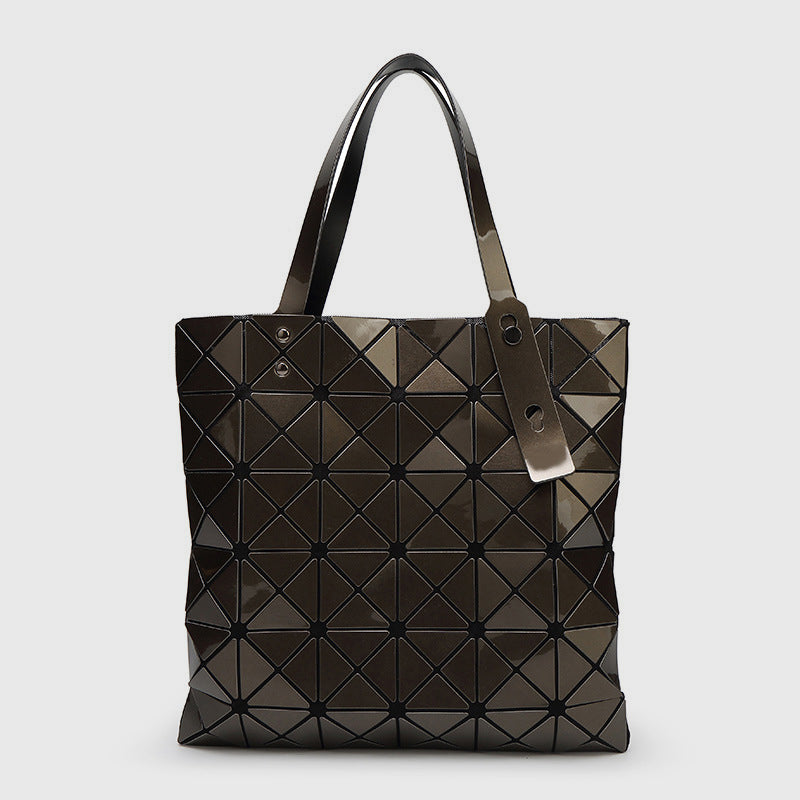 Geometric Diamond Shoulder Bag Minimalist Solid Color Women Handbag - Olive - image 26