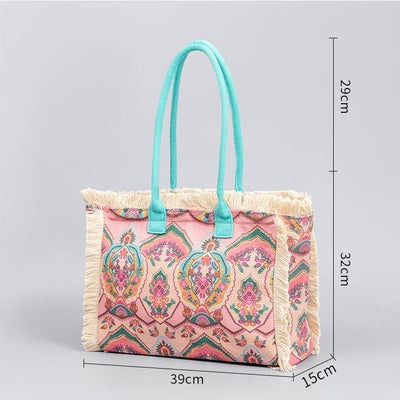 Tote Bag for Women Large Capacity Priting Bohemian Shoulder Bag