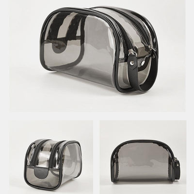 Transparent Black Toiletry Bag For Women Multifunctional Storage Bag