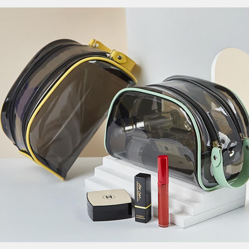 Transparent Black Toiletry Bag For Women Multifunctional Storage Bag