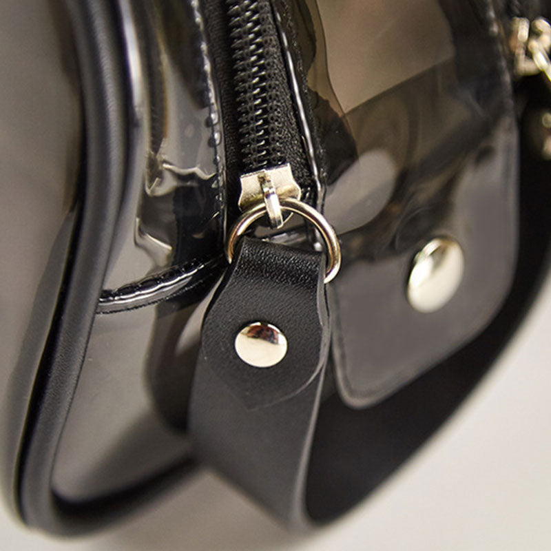 Transparent Black Toiletry Bag For Women Multifunctional Storage Bag
