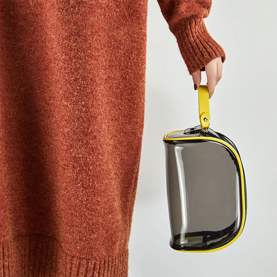 Transparent Black Toiletry Bag For Women Multifunctional Storage Bag