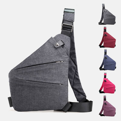 Anti-Theft Waterproof Sling Bag Chest Bag - LightGray - Left Shoulder - image 0