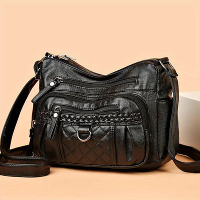 Crossbody Bag For Women Twist Design Plain Color Classic Purse