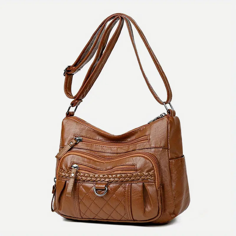 Crossbody Bag For Women Twist Design Plain Color Classic Purse