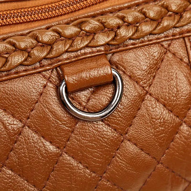 Crossbody Bag For Women Twist Design Plain Color Classic Purse