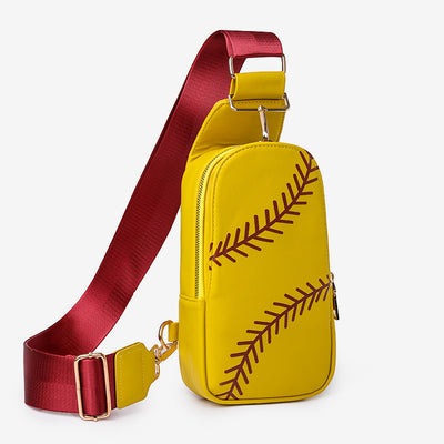 Sling Bag For Women Outing Sports Printing Leather Crossbody Bag