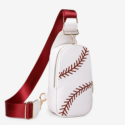 Sling Bag For Women Outing Sports Printing Leather Crossbody Bag