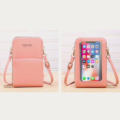 Touch Screen Phone Bag Accordion Multiple Card Slot For Women