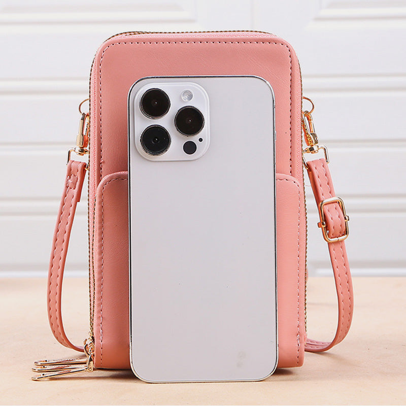 Touch Screen Phone Bag Accordion Multiple Card Slot For Women
