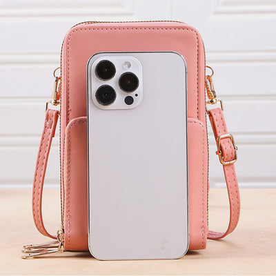 Touch Screen Phone Bag Accordion Multiple Card Slot For Women