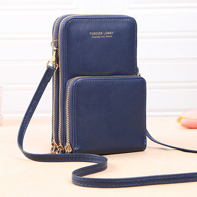 Touch Screen Phone Bag Accordion Multiple Card Slot For Women
