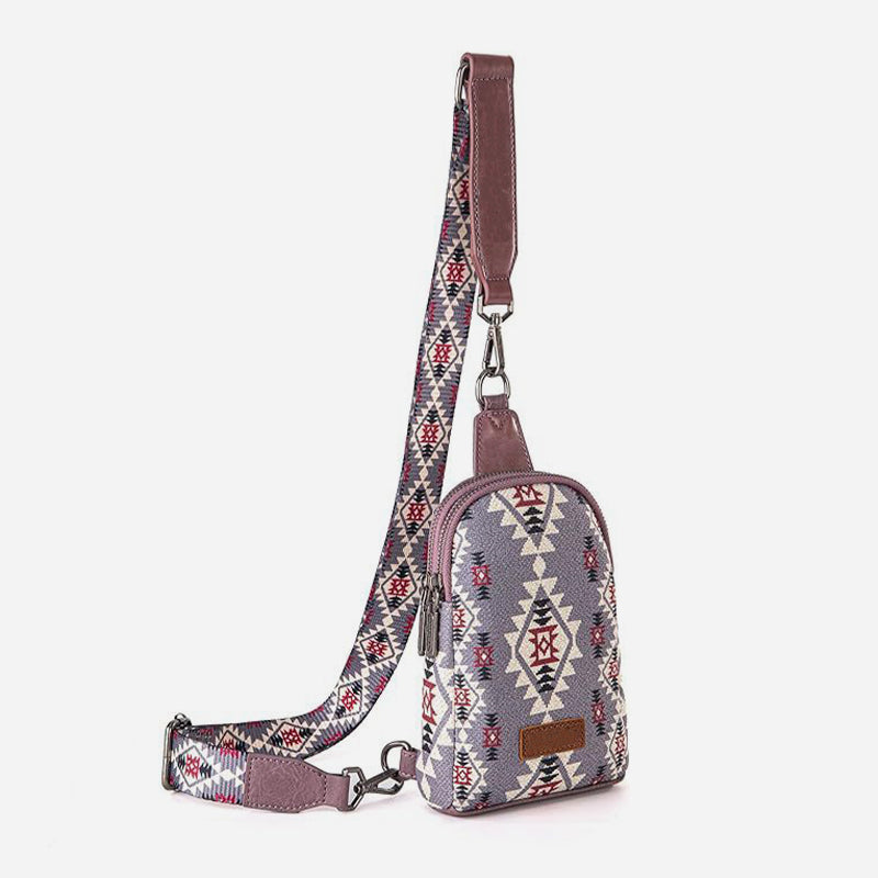 Vintage Bohemian Sling Bag Ethnic Style Crossbody Bag For Women