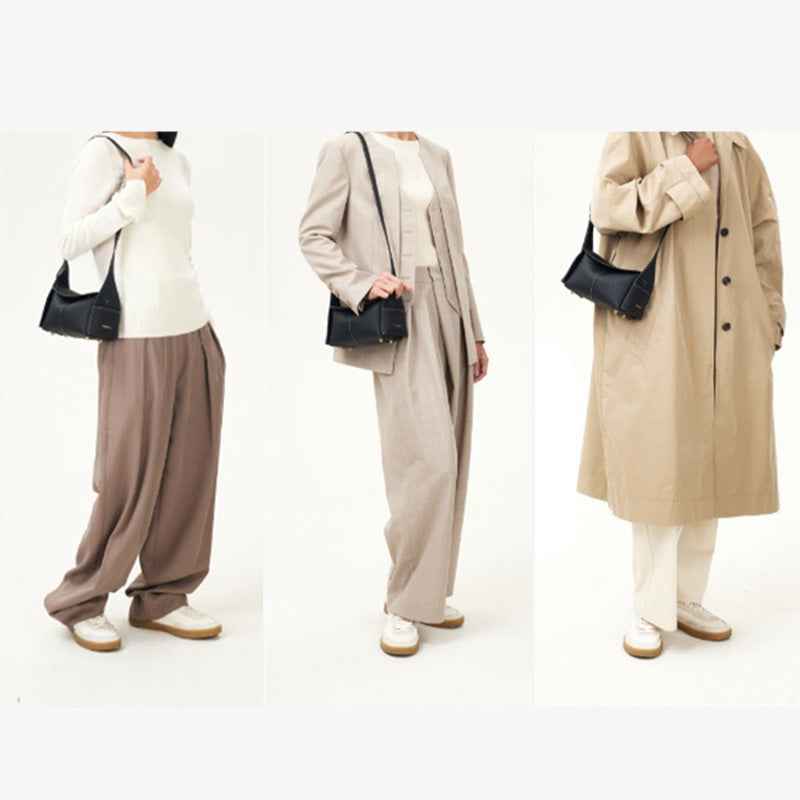 Minimalist Solid Color Shoulder Bag For Women Commuter Elegant Purse