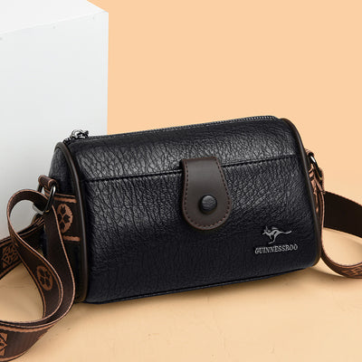 Retro Lady Underarm Bag Wide Strap Simple Women Crossbody Bag