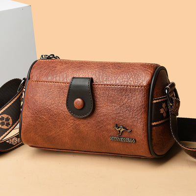 Retro Lady Underarm Bag Wide Strap Simple Women Crossbody Bag