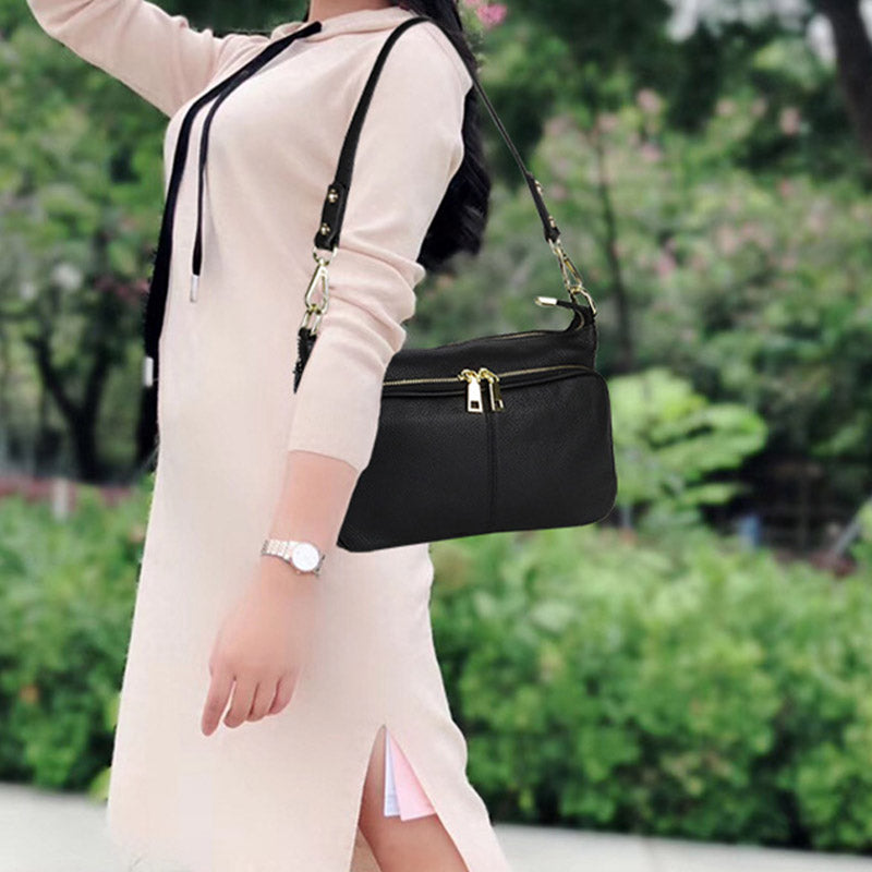 Pebble Genuine Leather Crossbody Bag For Women Simple Underarm Purse