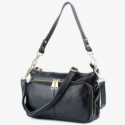 Pebble Genuine Leather Crossbody Bag For Women Simple Underarm Purse