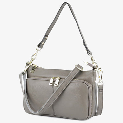Pebble Genuine Leather Crossbody Bag For Women Simple Underarm Purse