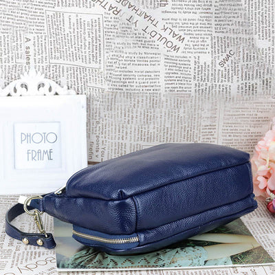 Pebble Genuine Leather Crossbody Bag For Women Simple Underarm Purse