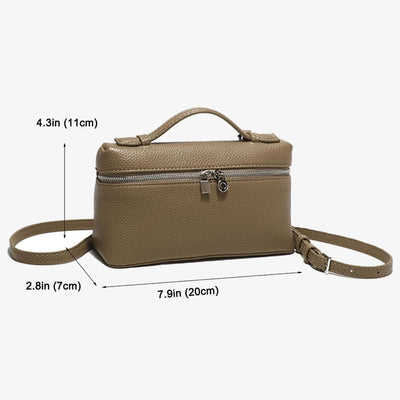 Pebble Grain Leather Handbag Elegant Slim Underarm Bag For Women