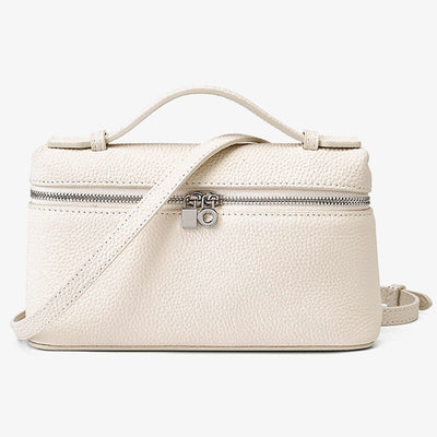 Pebble Grain Leather Handbag Elegant Slim Underarm Bag For Women