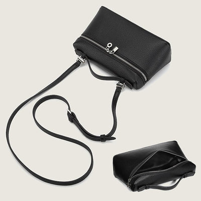 Pebble Grain Leather Handbag Elegant Slim Underarm Bag For Women