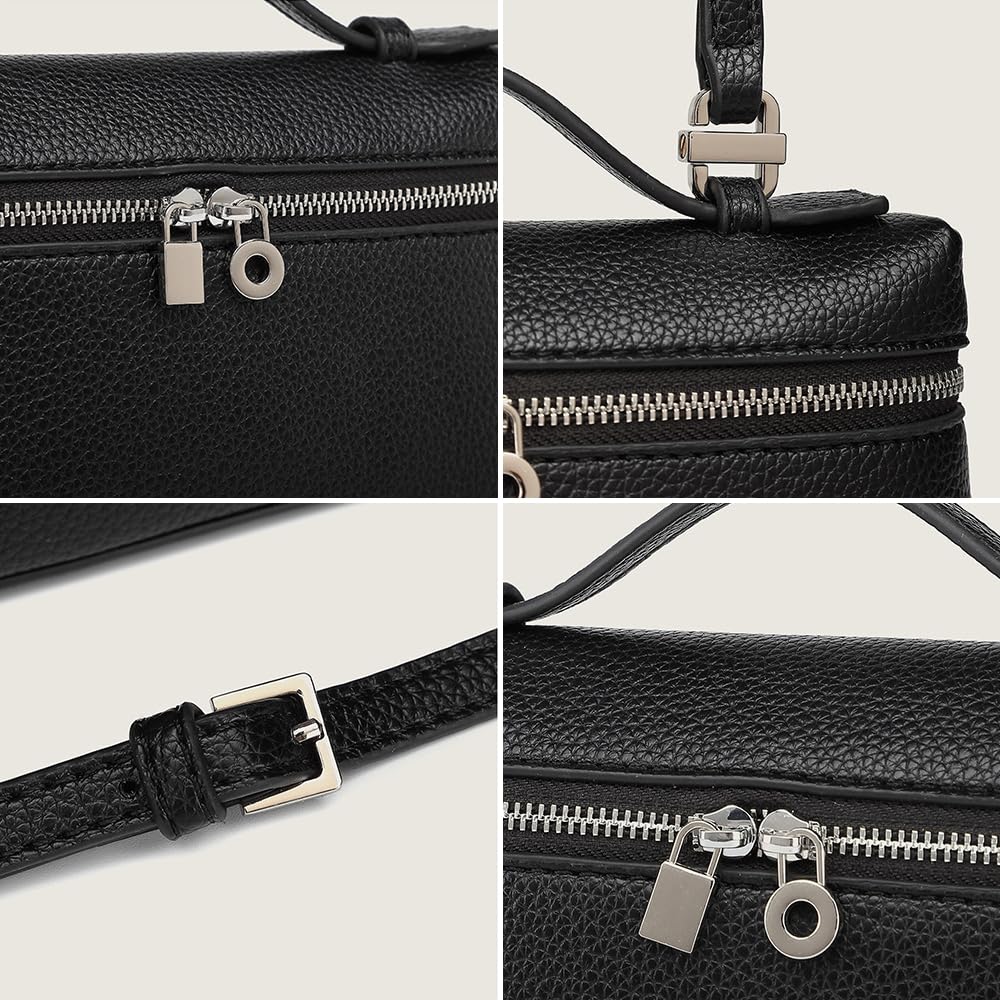 Pebble Grain Leather Handbag Elegant Slim Underarm Bag For Women