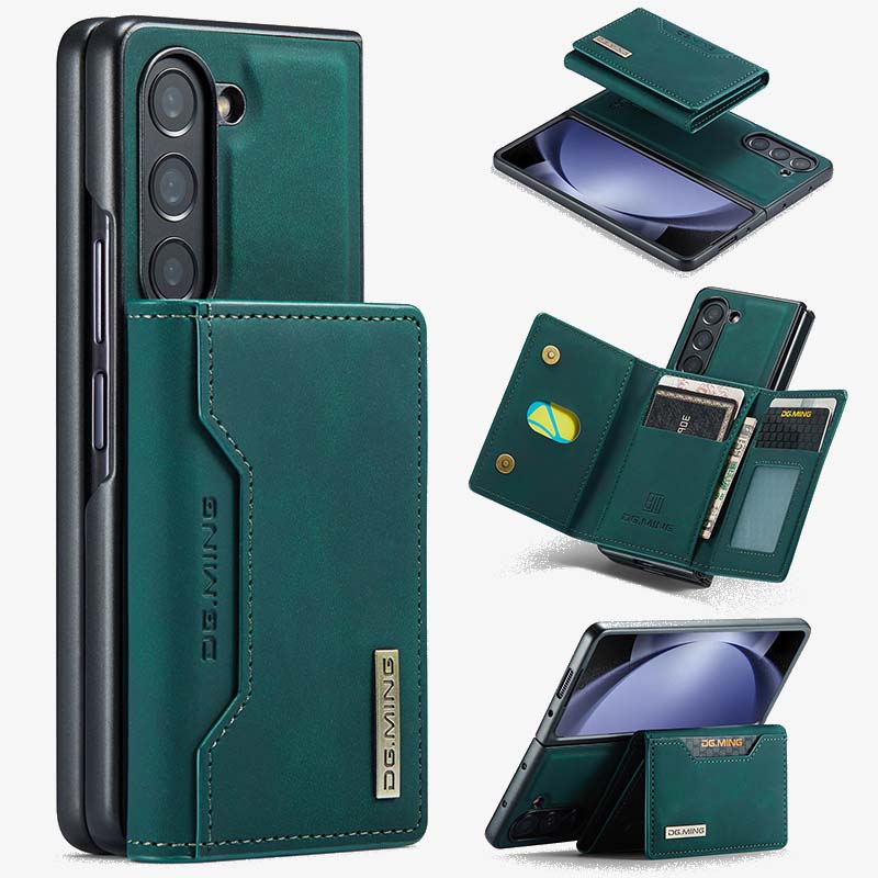 Samsung Fold Magnetic Card Case for Z Fold 4/5/6, S24, Protective Leather Case
