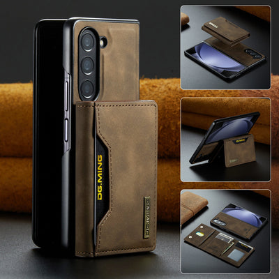 Samsung Fold Magnetic Card Case for Z Fold 4/5/6, S24, Protective Leather Case