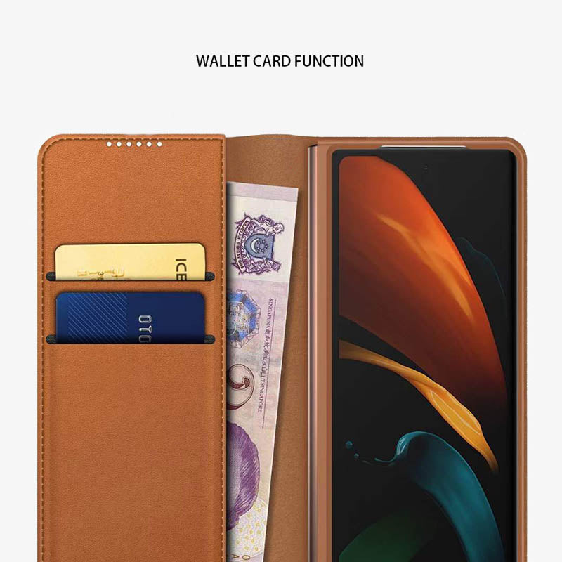 Samsung Z Fold 2/3/4/5/6 Split Clamshell Leather Phone Case