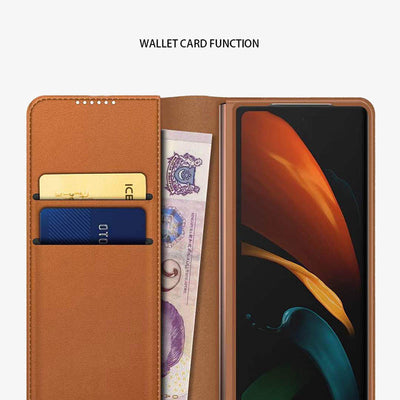 Samsung Z Fold 2/3/4/5/6 Split Clamshell Leather Phone Case