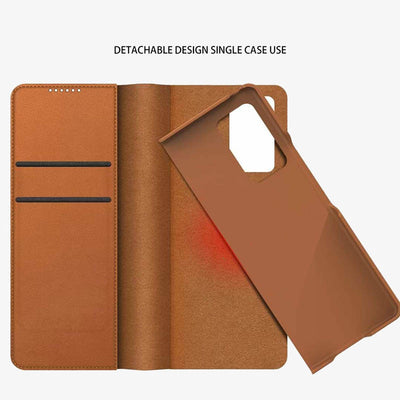 Samsung Z Fold 2/3/4/5/6 Split Clamshell Leather Phone Case