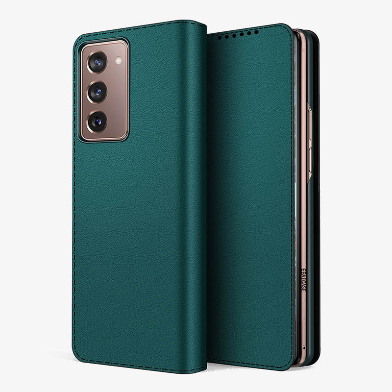 Samsung Z Fold 2/3/4/5/6 Split Clamshell Leather Phone Case