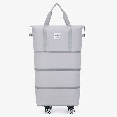 Expandable Rolling Duffel Bag with Detachable Wheels Large Shopping Tote Handbag Purses