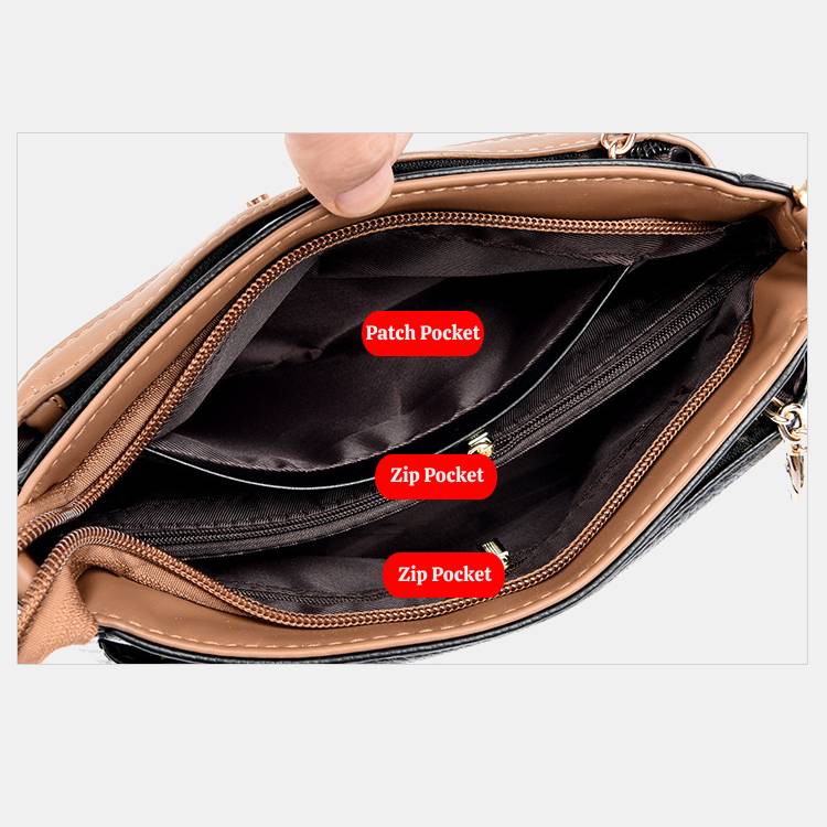 Horizontal Crossbody Bag Double Strap Underarm Purse For Women