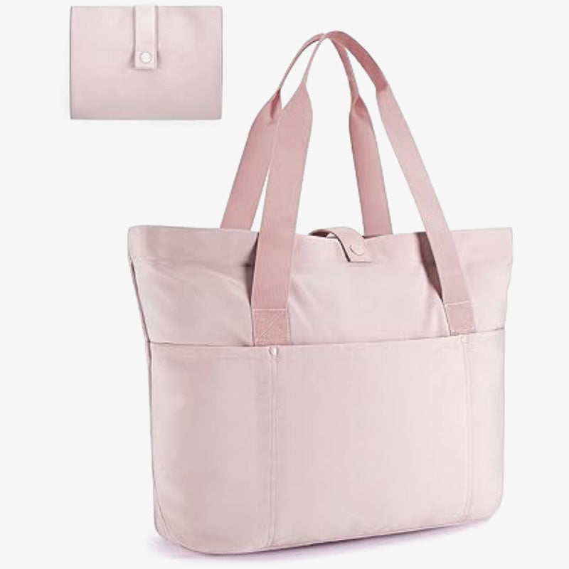 Women Gym Bag Foldable Minimalist Oxford Tote For Work Travel