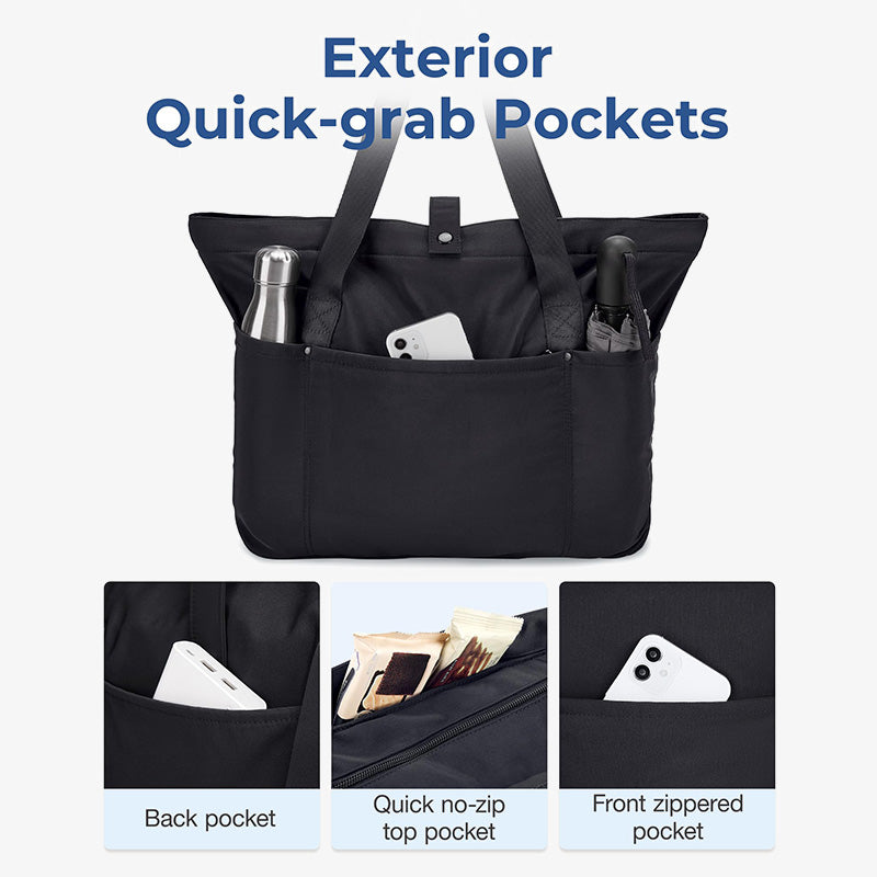 Women Gym Bag Foldable Minimalist Oxford Tote For Work Travel