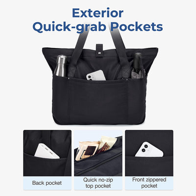 Women Gym Bag Foldable Minimalist Oxford Tote For Work Travel