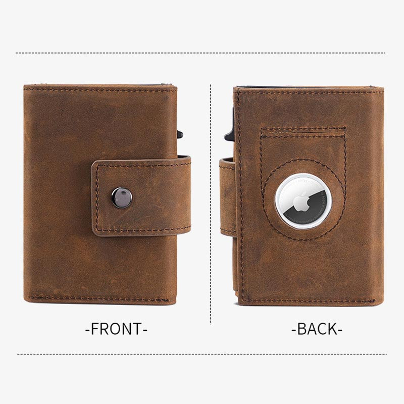 Apple Wallet With Airtag Slot Pop Up Metal Card Case