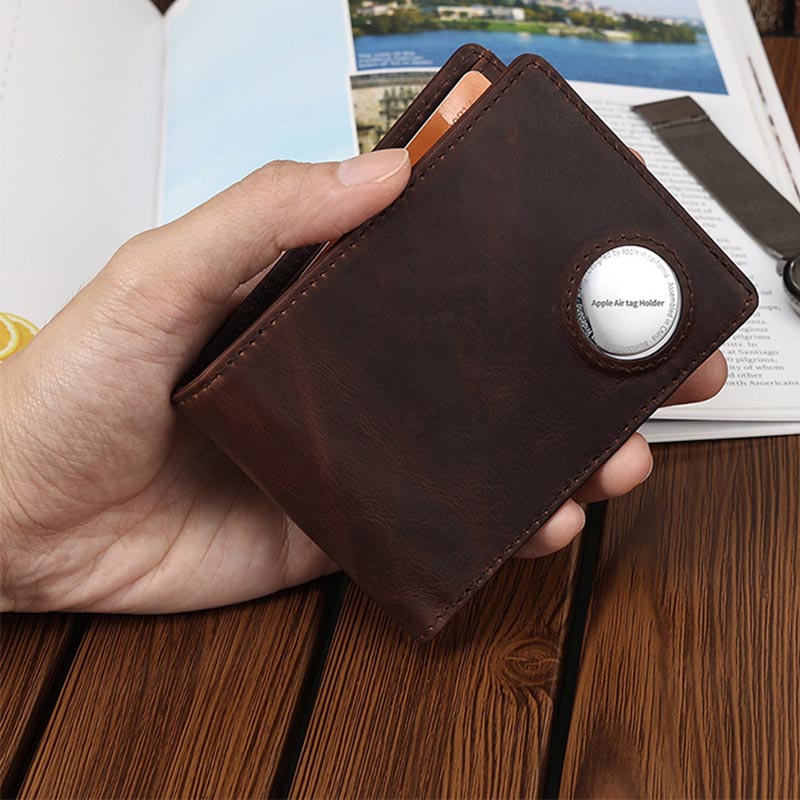 Multifunctional Apple Wallet Rfid Blocking Purse With Airtag Slot