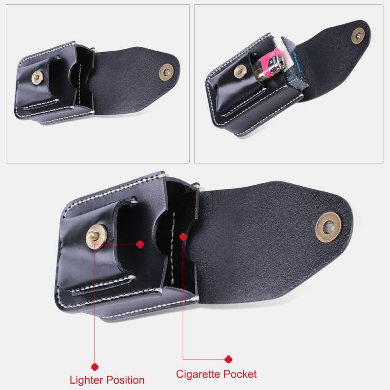 Real Leather Cigarette Lighter Holder Pouch Mini Cigar Waist Pack