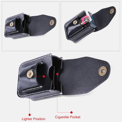 Real Leather Cigarette Lighter Holder Pouch Mini Cigar Waist Pack